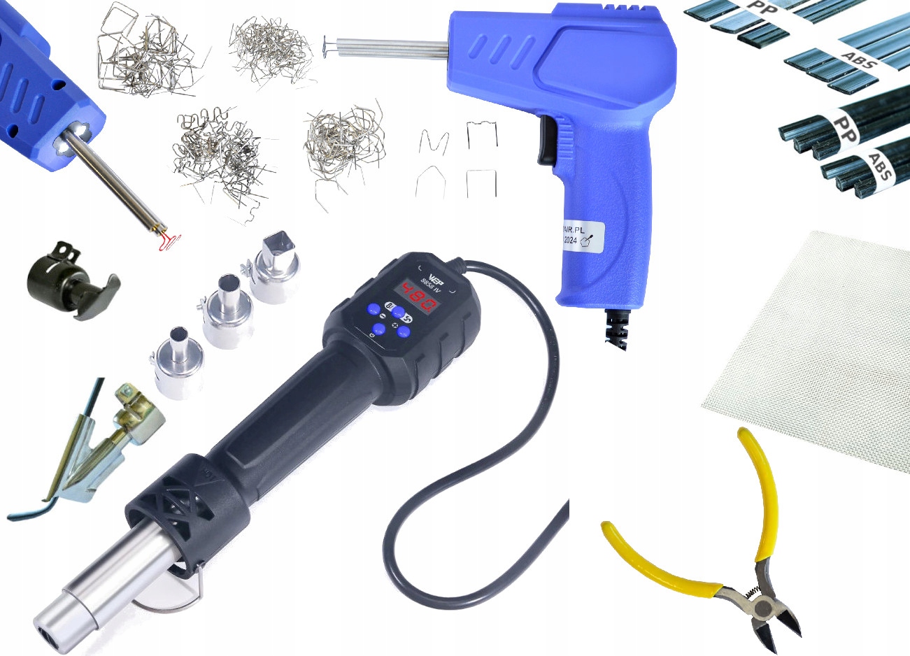 ZSZYWACZ PLASTIKU ZSZYWARKA SPAWARKA WEP 8858-IV Zestaw Tworzywo Dysze BUT