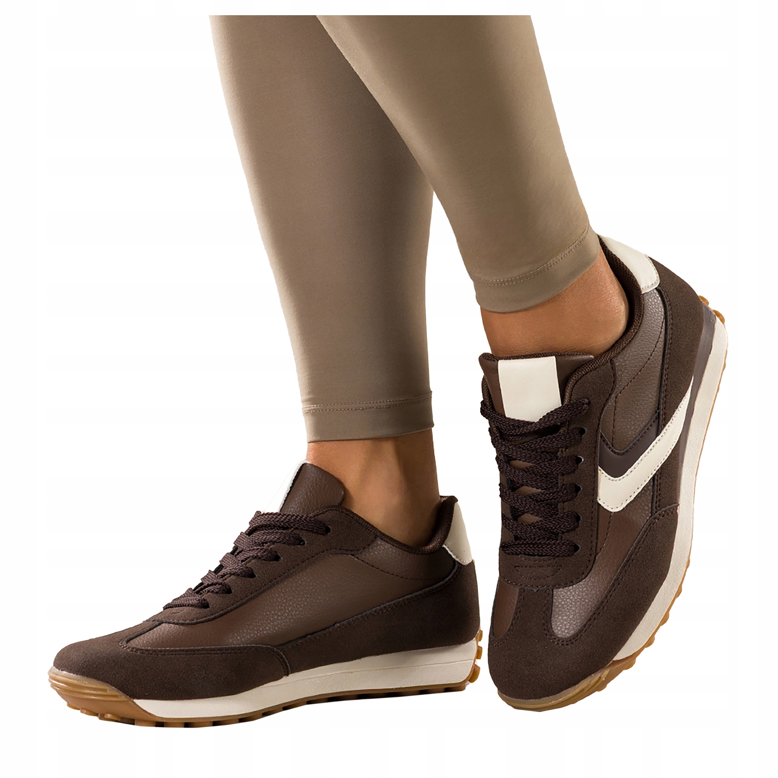 Dámské Sneakersy Čokoládové Sportovní Boty Komfortní Stylové Lehké vel. 37