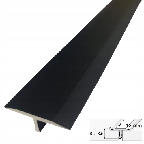 

Listwa progowa T_A54 Czarna profil fugowy 100 cm