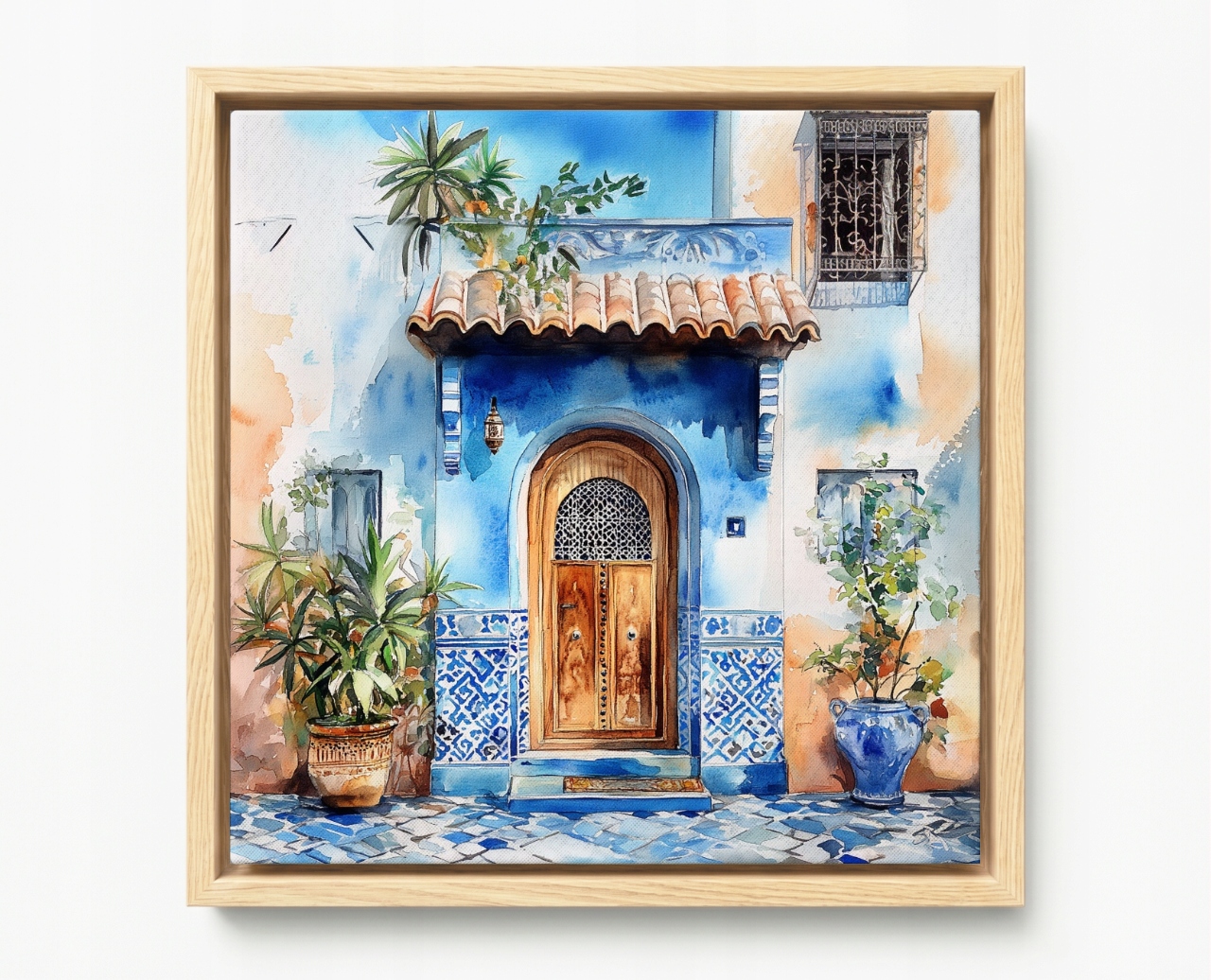 Obraz Rám American Box Architektúra Arabské Dvere Vstup Azulejos 60x60