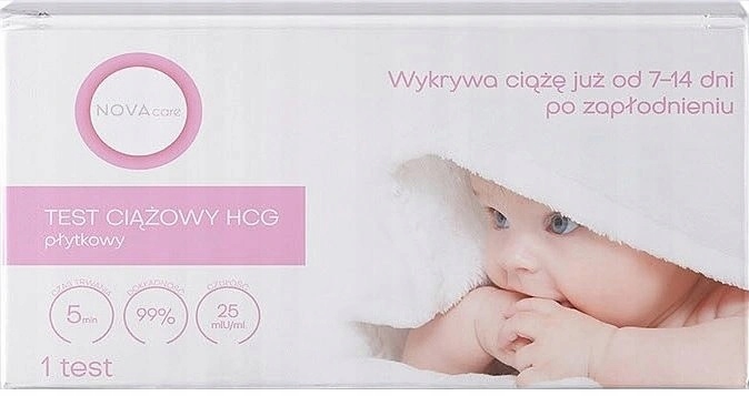 

Płytkowy Test Ciążowy Novacare Dokładność 99%