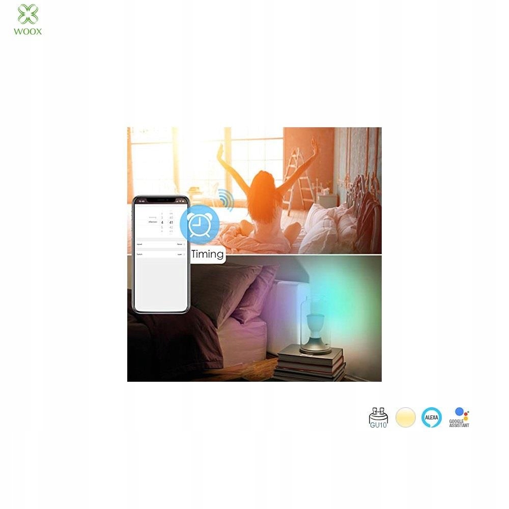 Żarówka Smart Woox Led Wi-Fi Kolorowa Rgbw 4,5W Temperatura barwowa 2700 K