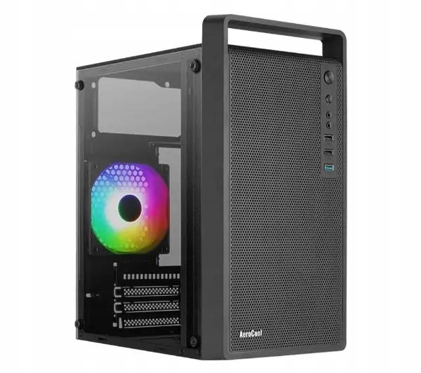 Obudowa do komputera Aerocool CS-109 Rgb Mini Tower Atx Okno Czarna