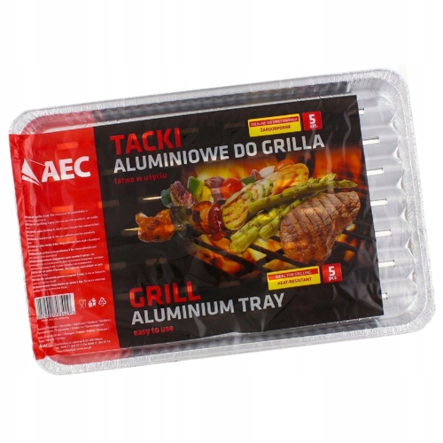 

Aec Tacka Aluminiowa Do Grilla Duża 5 Sztuk