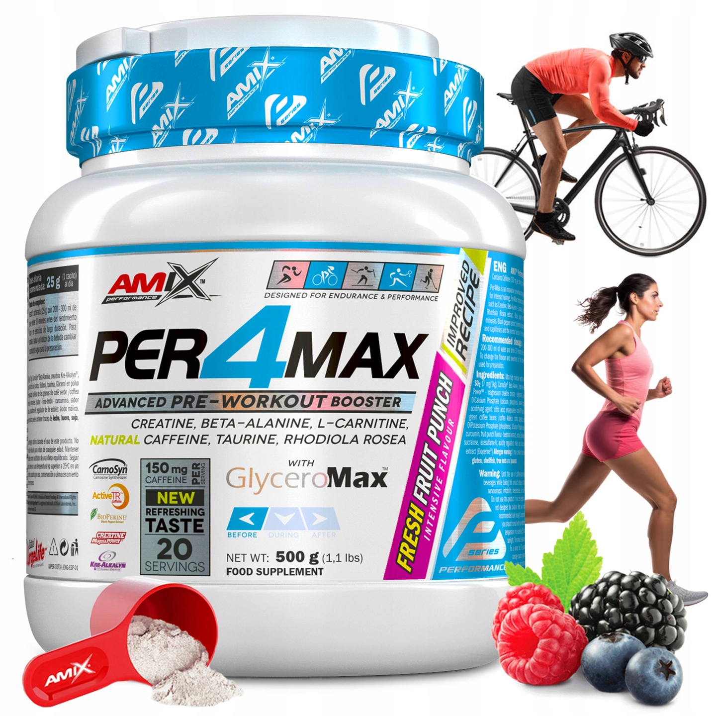 Předtréninkovka pro běžce, vytrvalostní sporty – Silná Per4Max Amix