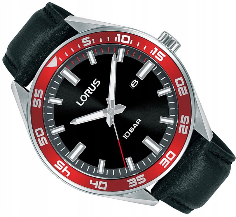 Nové Pánské Hodinky Lorus RH941NX9 Styl Diver Černé S Datem WR100 Na Řemínku