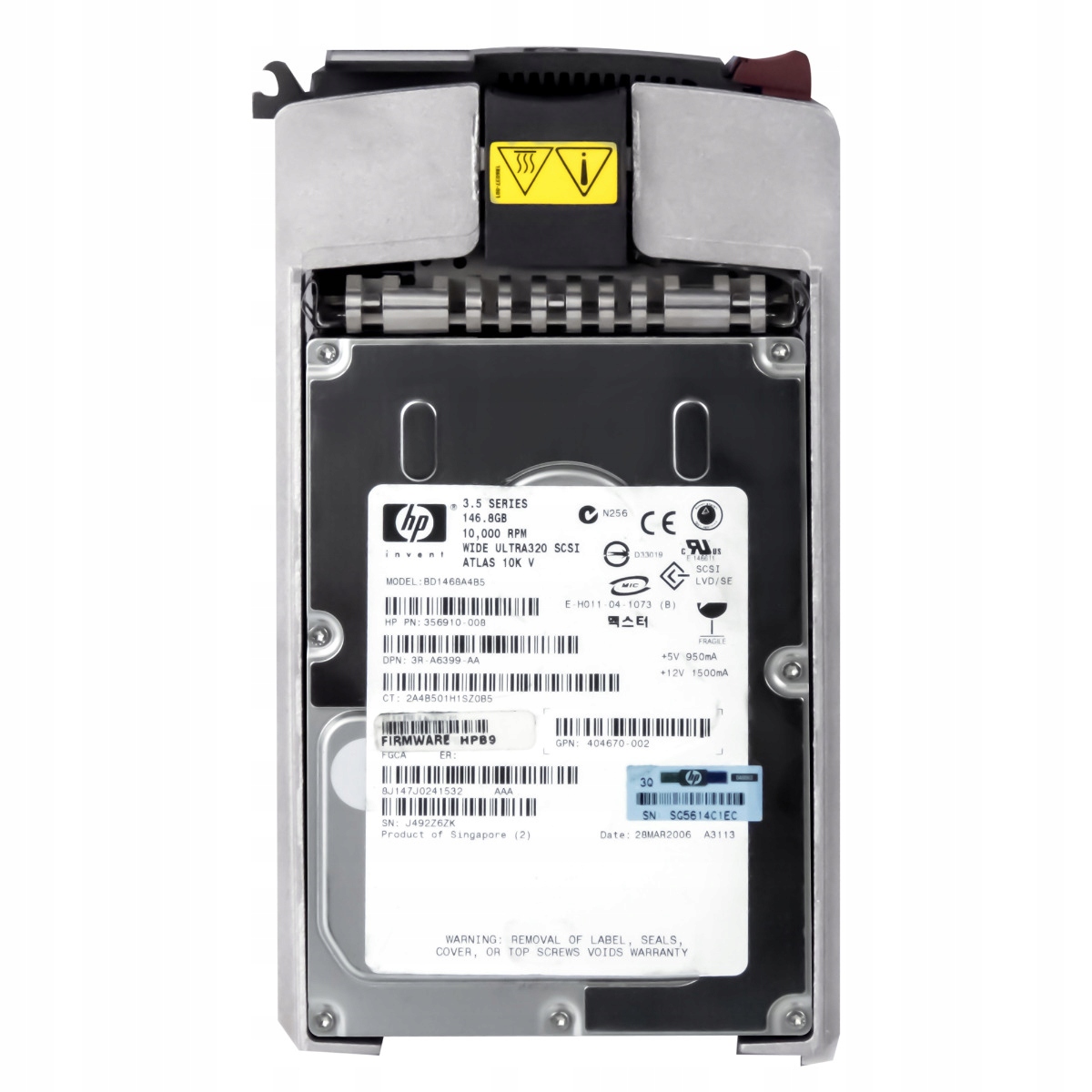 Hp 356910-008 146,8 Gb 10K Scsi U320 3,5" BD1468A4B5