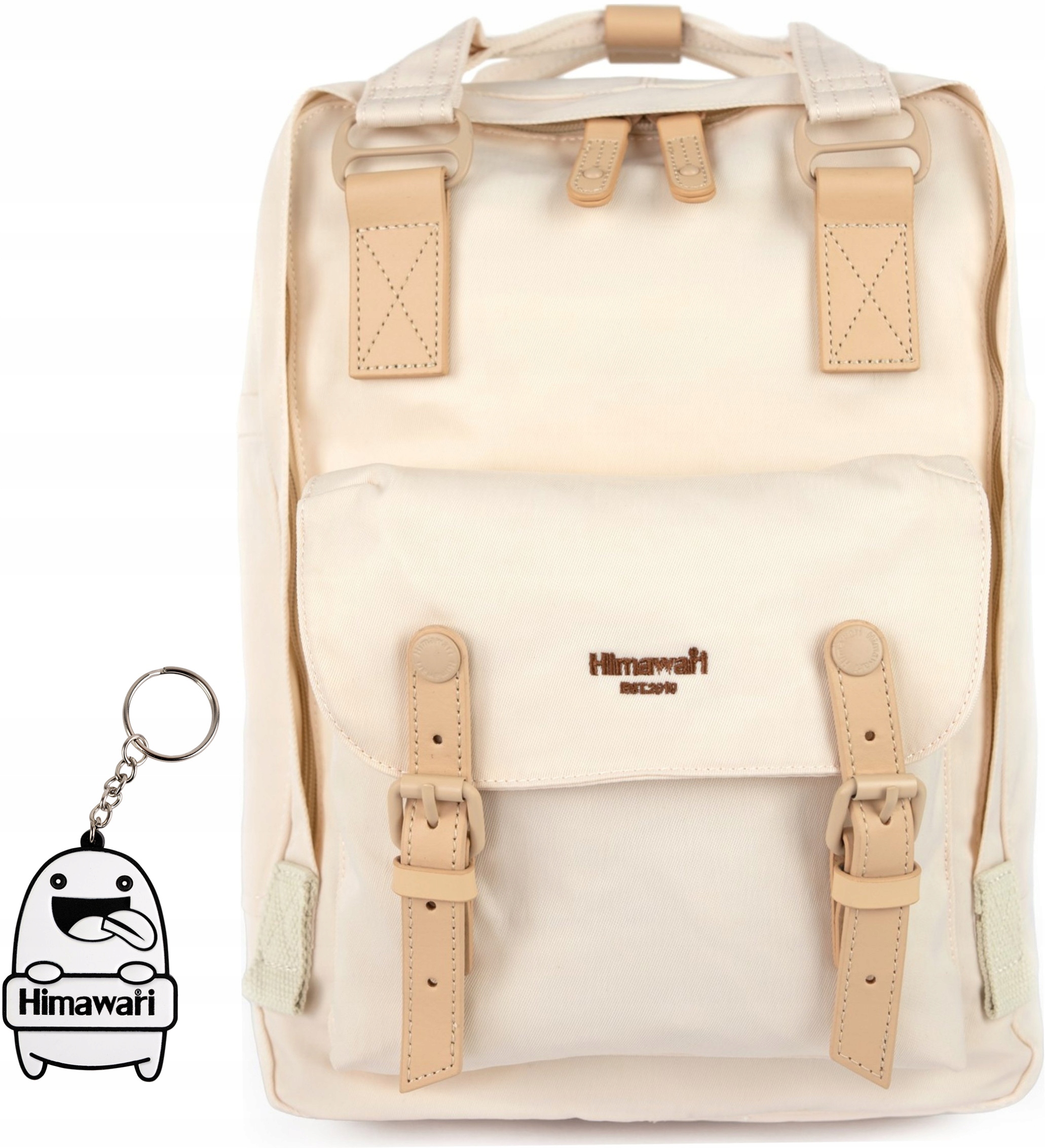 Batoh Himawari Basic S lehký, univerzální, světle béžový