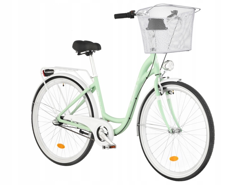 Rower miejski Indiana Moena 28 cali damski+ Koszyk na rower Stalowy