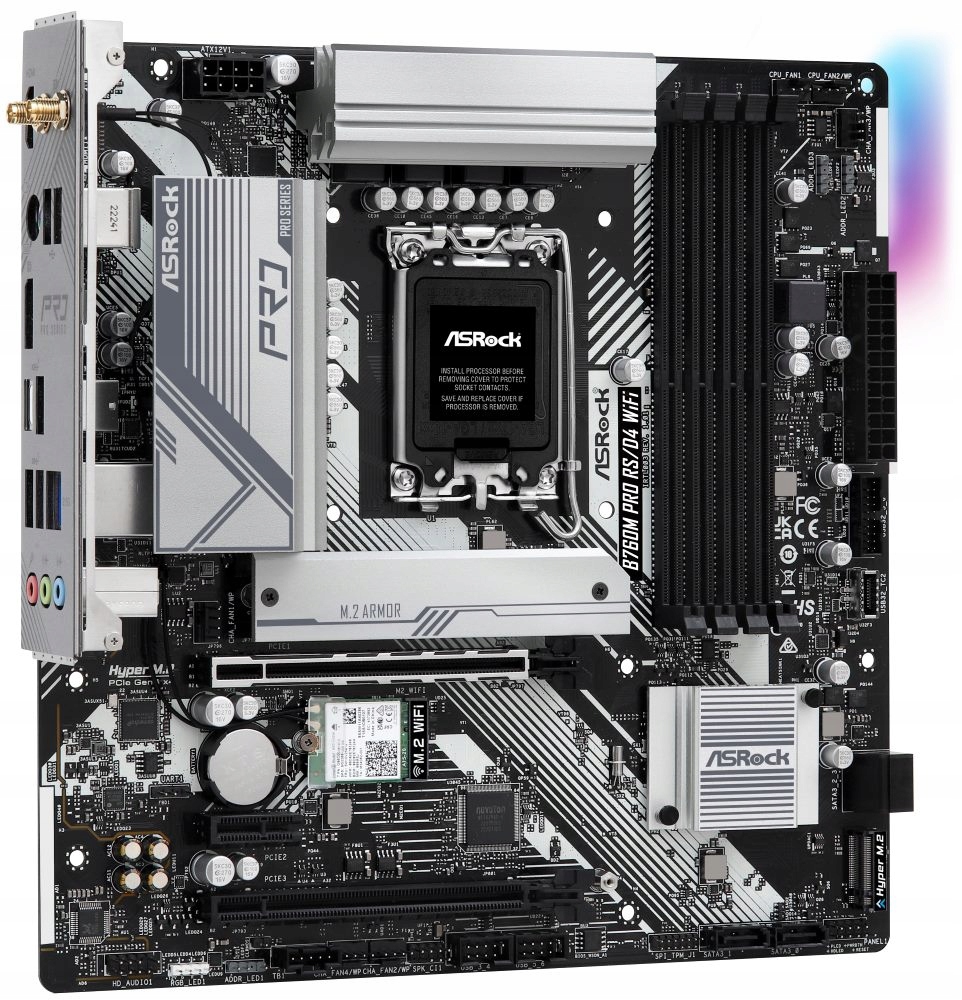 ASRock B760M Pro RS/D4 Wifi/ Intel B760 LGA1700 4x DDR4 2x M.2 Hdm