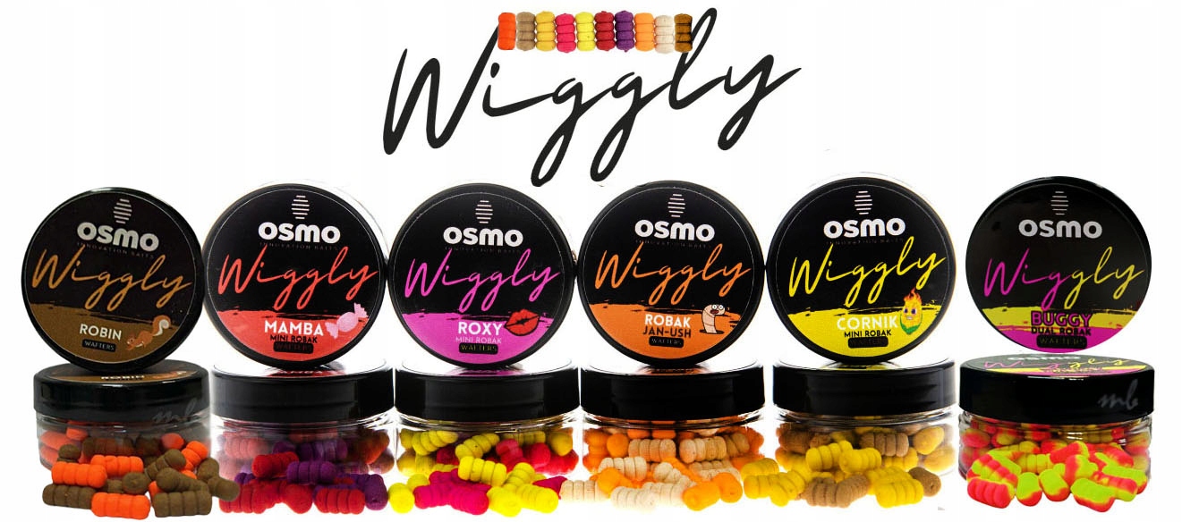 6 szt Osmo Wiggly wafters mini Robin Roxy Jan-ush Mamba Cornik Buggy 12X6mm