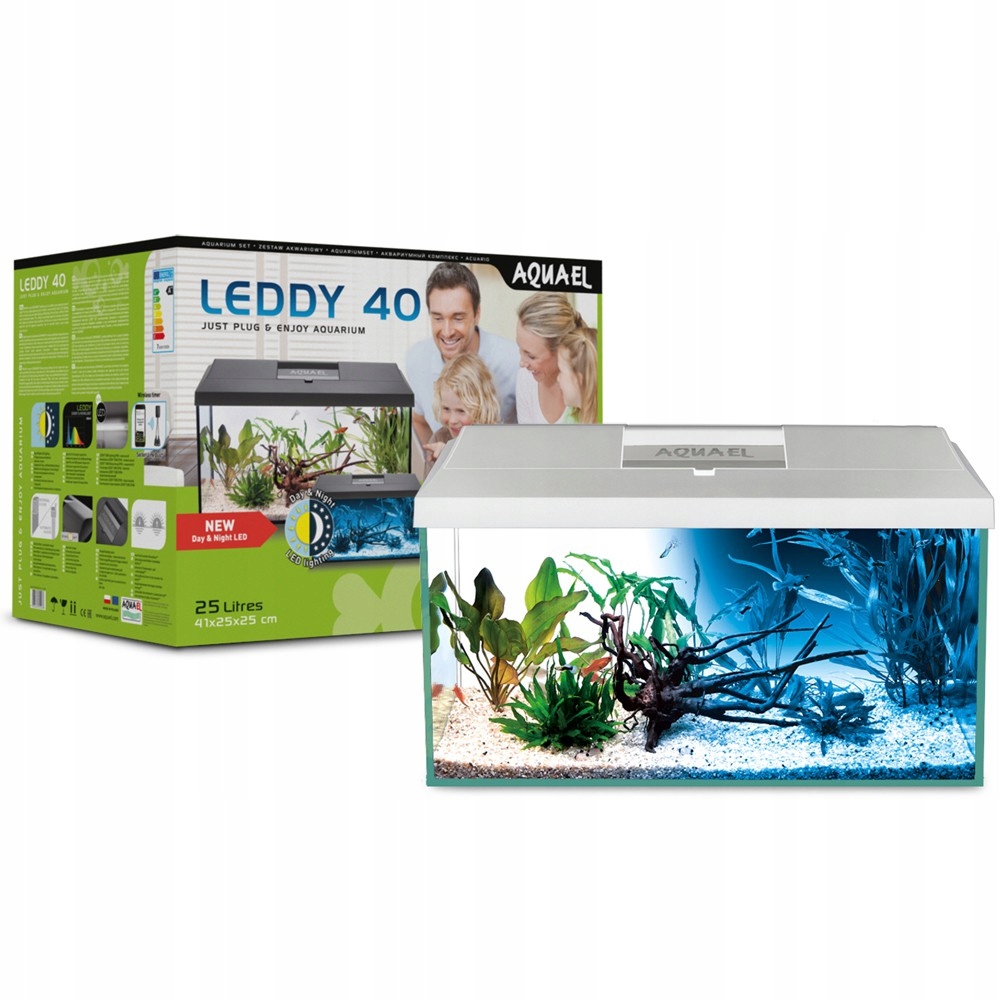 Akvarijní Sada Pro Děti, Bílé Akvárium S Filtrem A Ohřívačem 25 L
