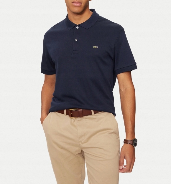 Lacoste Pánská polokošile tmavě modrá vel XL
