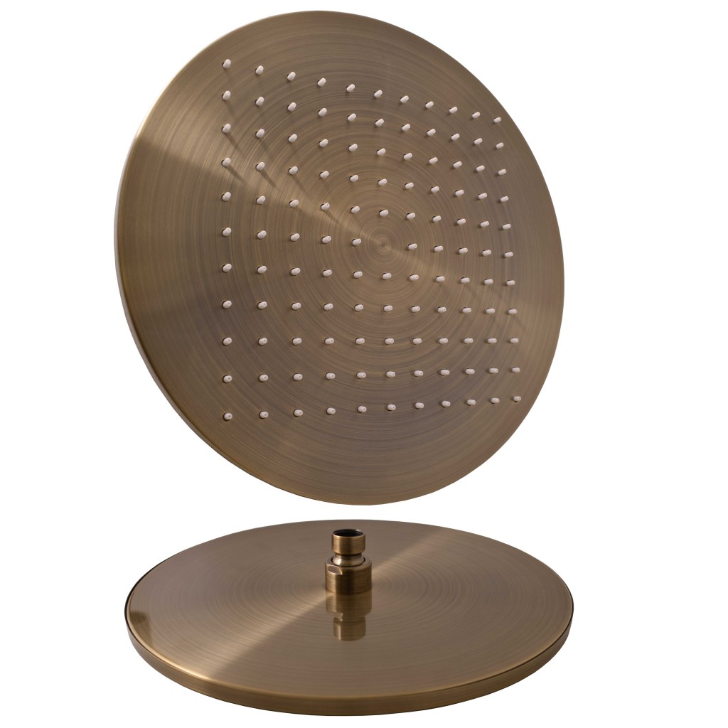 Rav Hlavová sprcha okrúhla kovová o 30 cm stará mosadz ''bronz'', Farba: St
