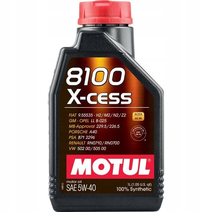 

Olej Motul 8100 X-Cess 5W-40, 1 l (368201; 102784)