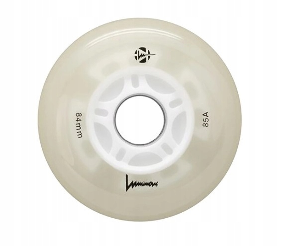 KOŁA ŚWIECĄCE DO ROLEK LUMINOUS WHITE GLOW 84MM FLUORESCENCYJNE