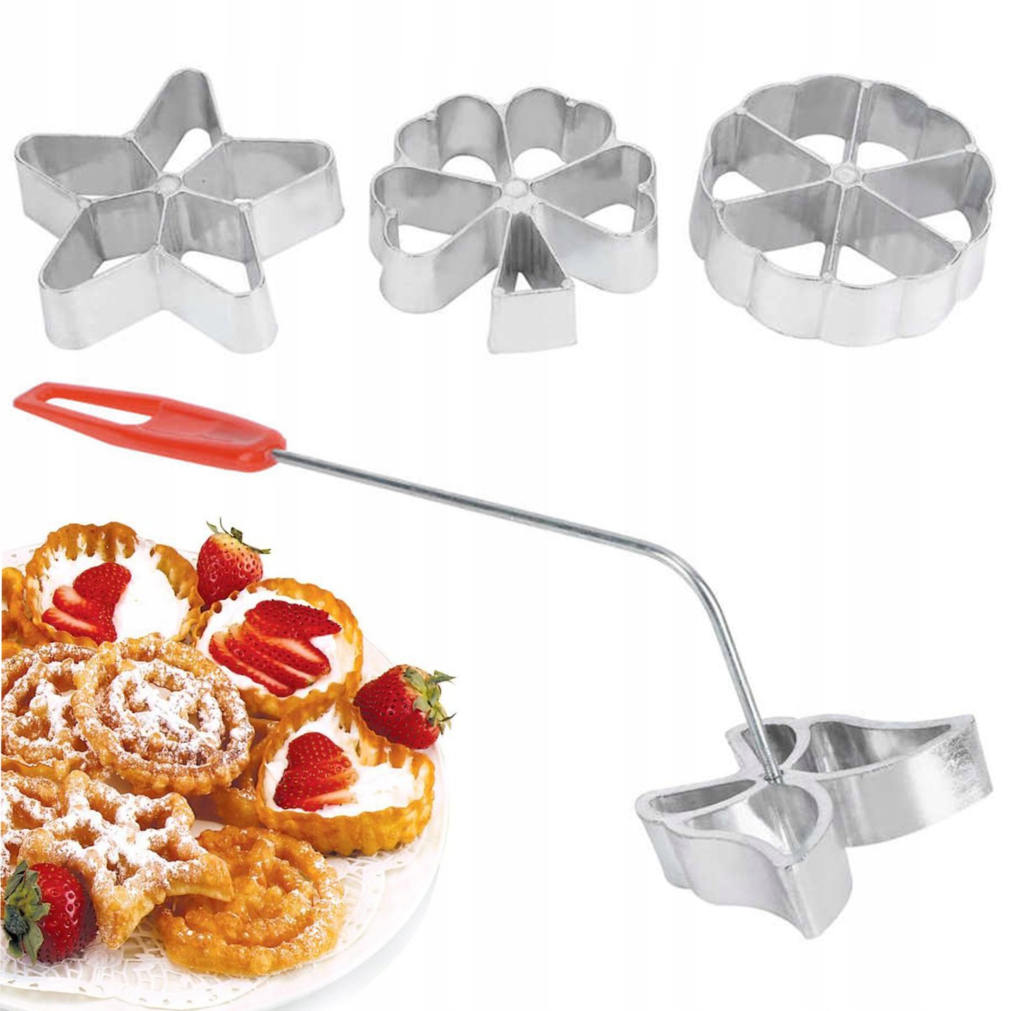 Foremki Formy Forma Do Pieczenia Smażenia Ciastek Rozetek 4szt orzeszki #32