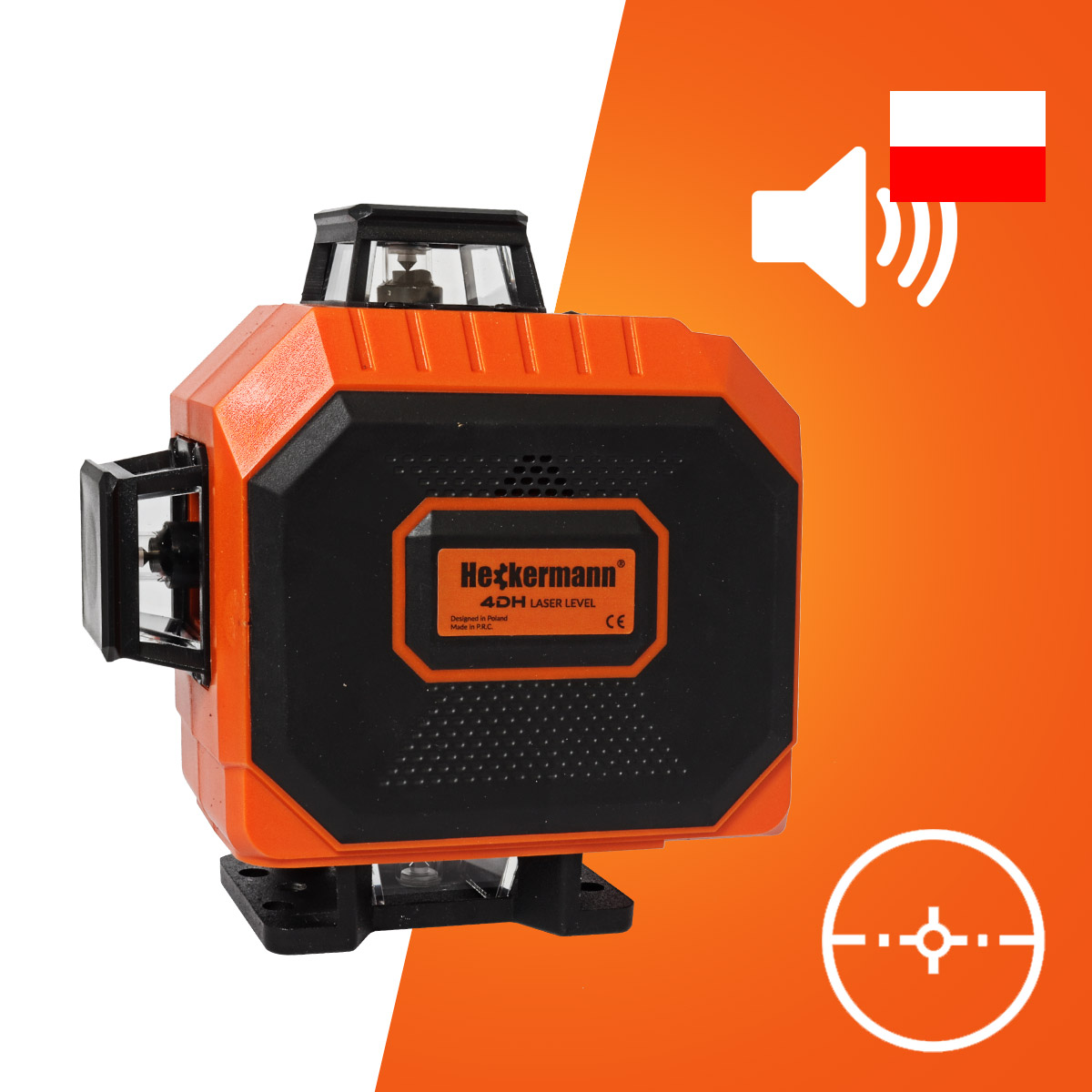POZIOMICA LASEROWA 360° LASER 4D KOMUNIKATY PL Stopień ochrony IP54