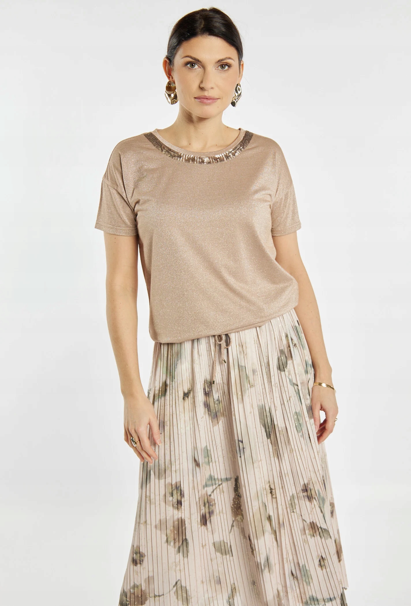 Monnari Bluzka damska z delikatnym połyskiem XXL