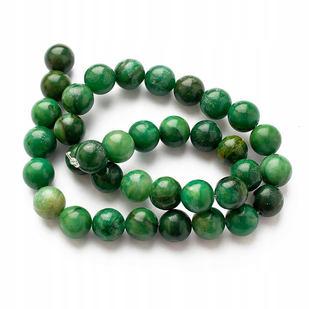 Korálky Přírodní Africký Jadeit, Kulaté, 10mm, 36 Ks/38 Cm/nit