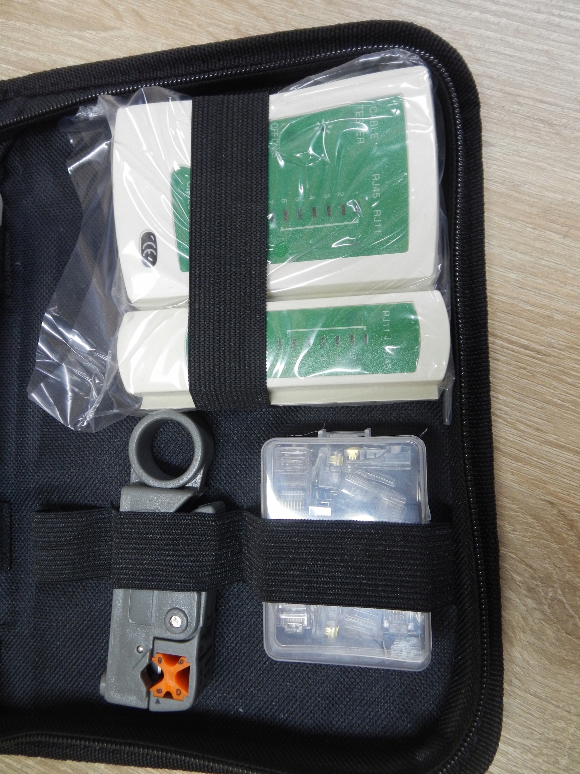 Zestaw narzędzi sieciowych RJ45 Tester Zaciskarka Stan opakowania oryginalne