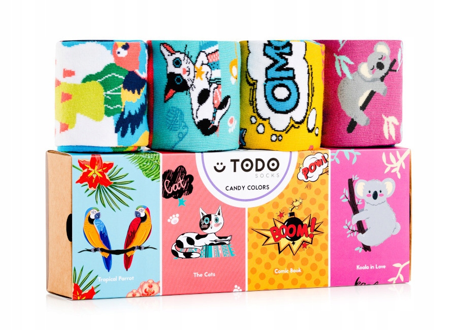 

Zestaw Todo Socks Candy Colors słodkie 4pary 43-46