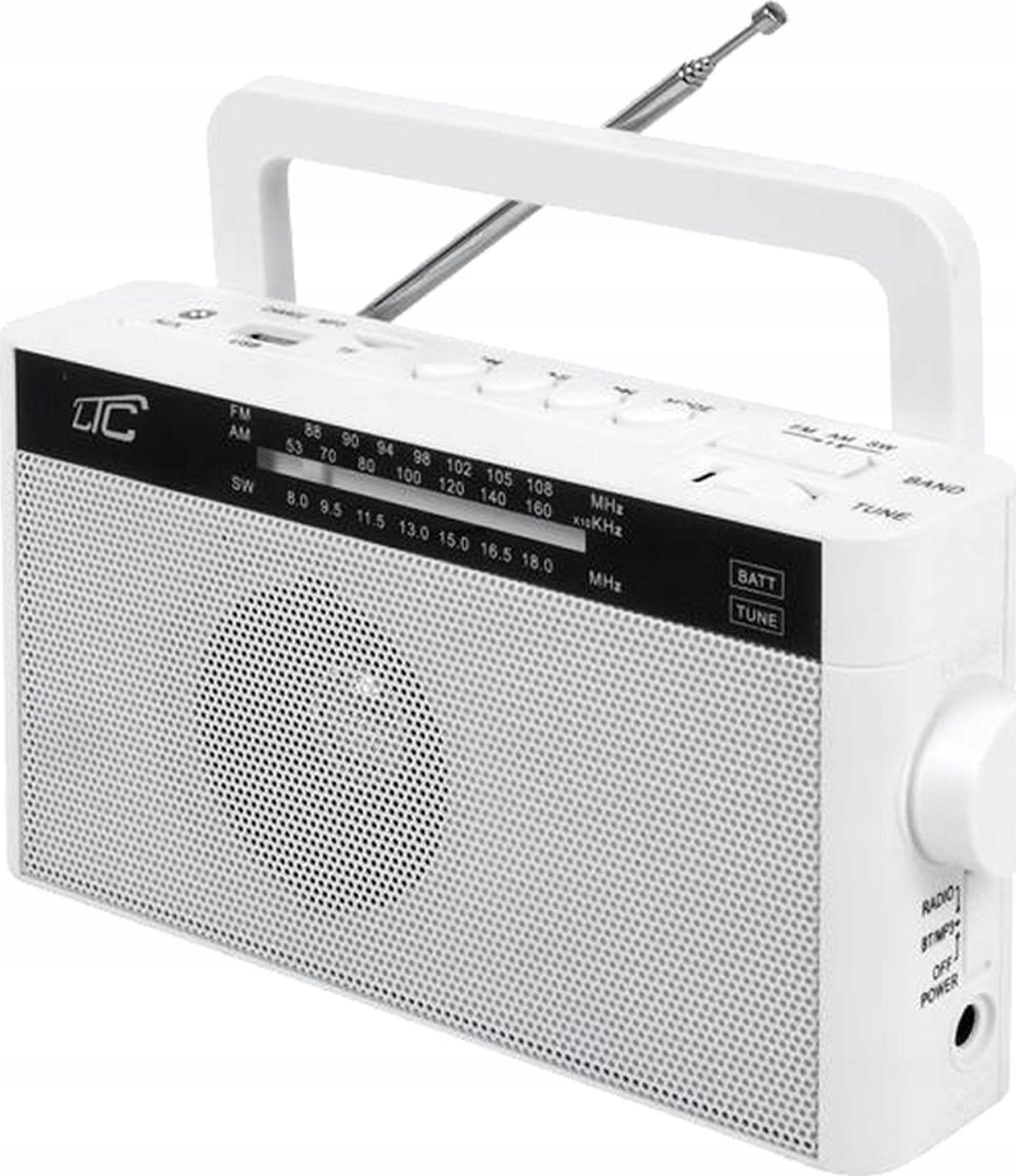 Radio przenośne FM LTC SONA Bluetooth USB akum. 18650 (LTC2028B) białe