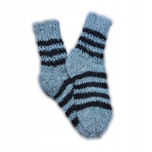 

Skarpety wełniane plecione 39/42 jasne szare