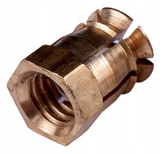 

10x Mufa mosiężna m4 x 10 mm z kulką rozporową