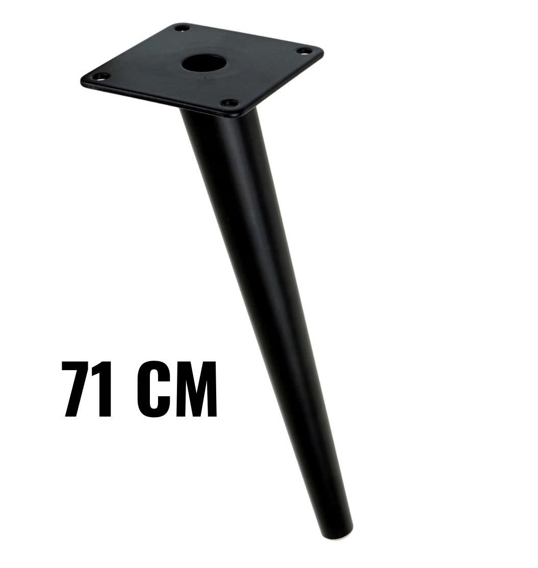 

Noga stalowa skośna stożek 71 cm blacha, czarna