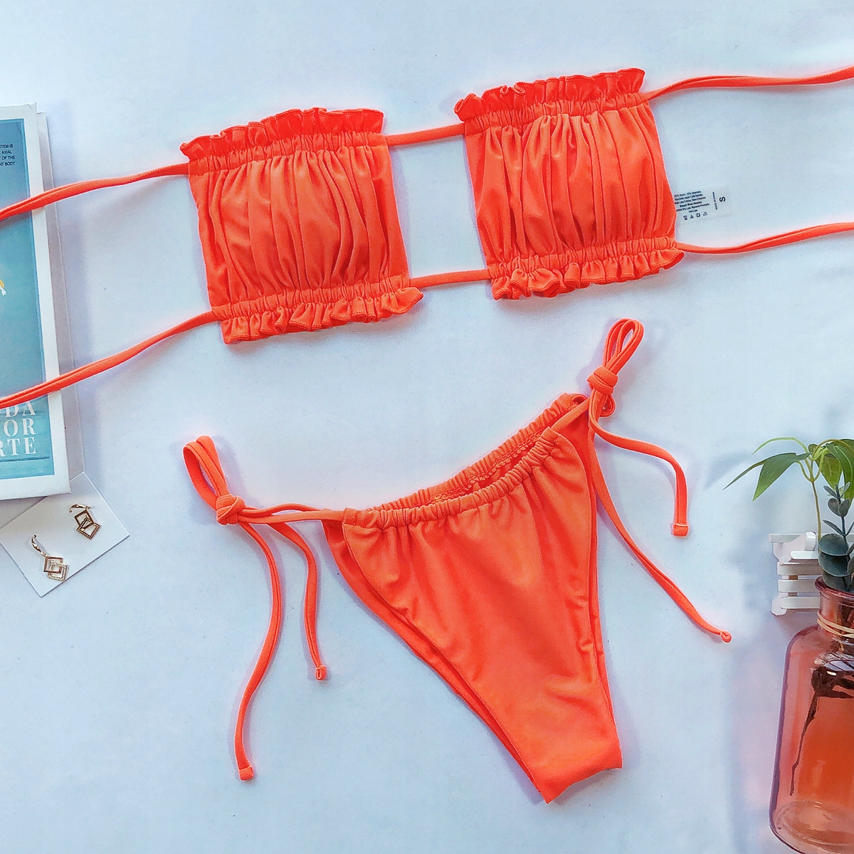 STRÓJ KĄPIELOWY BIKINI PUSH UP STRINGI |10 MODELI Kolor wielokolorowy