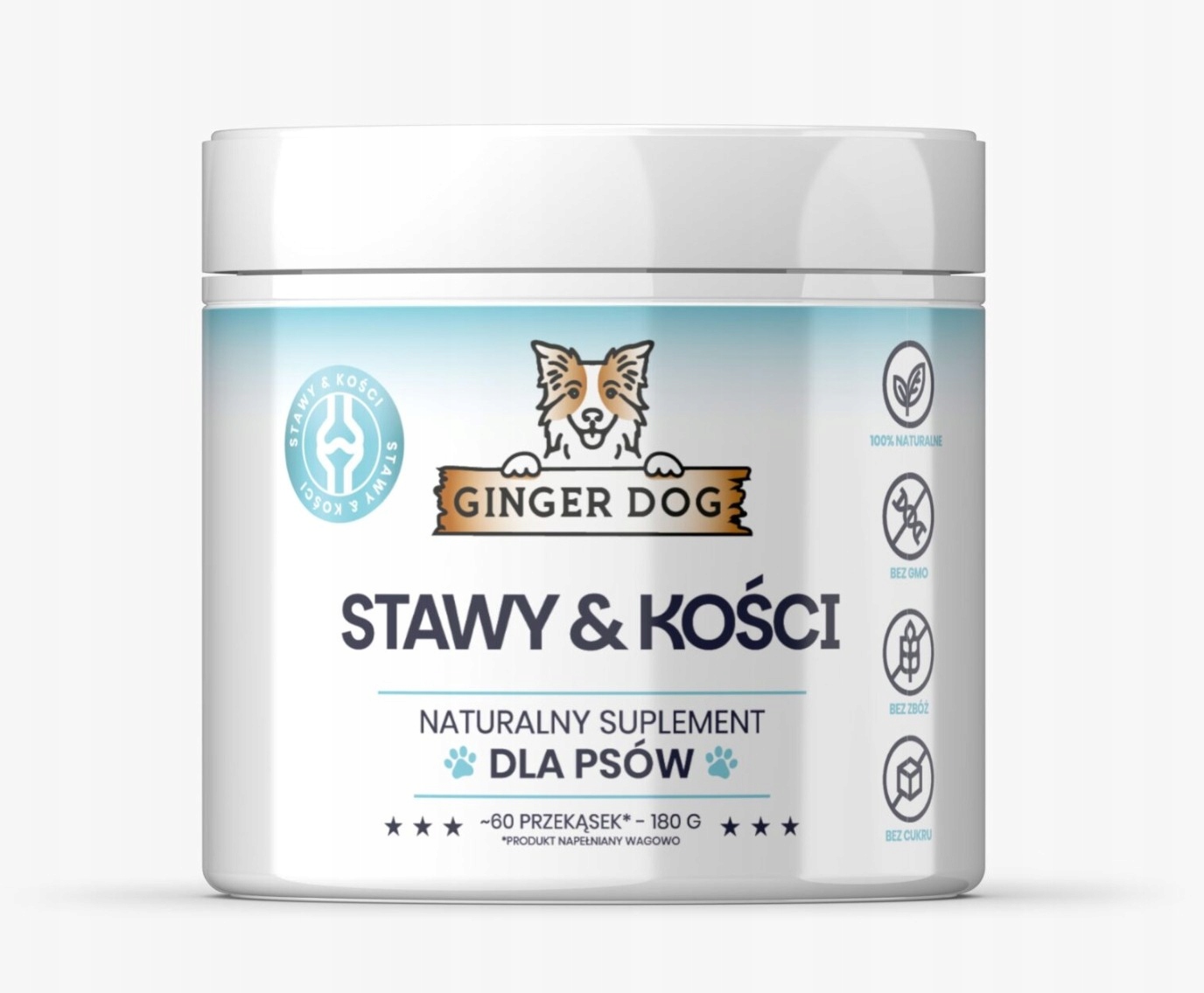 Ginger Dog Klouby a kosti – mobilita a síla svačiny 180 g