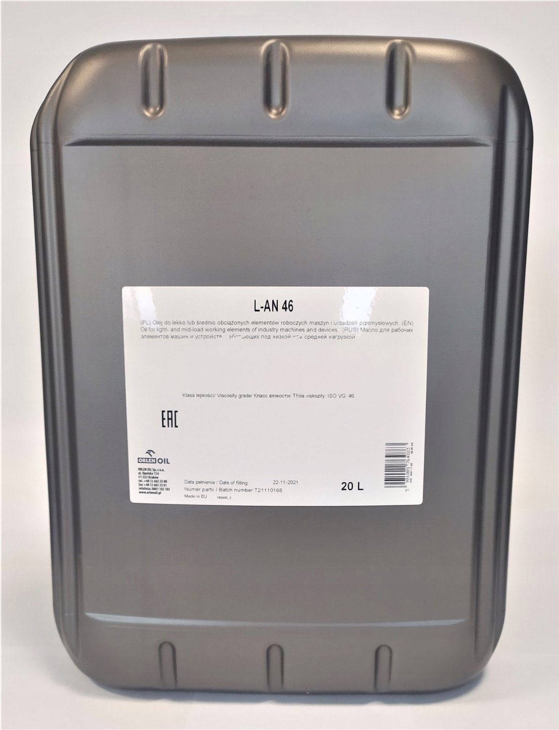 

Orlen Oil Olej Maszynowy L-an 46 op.20L
