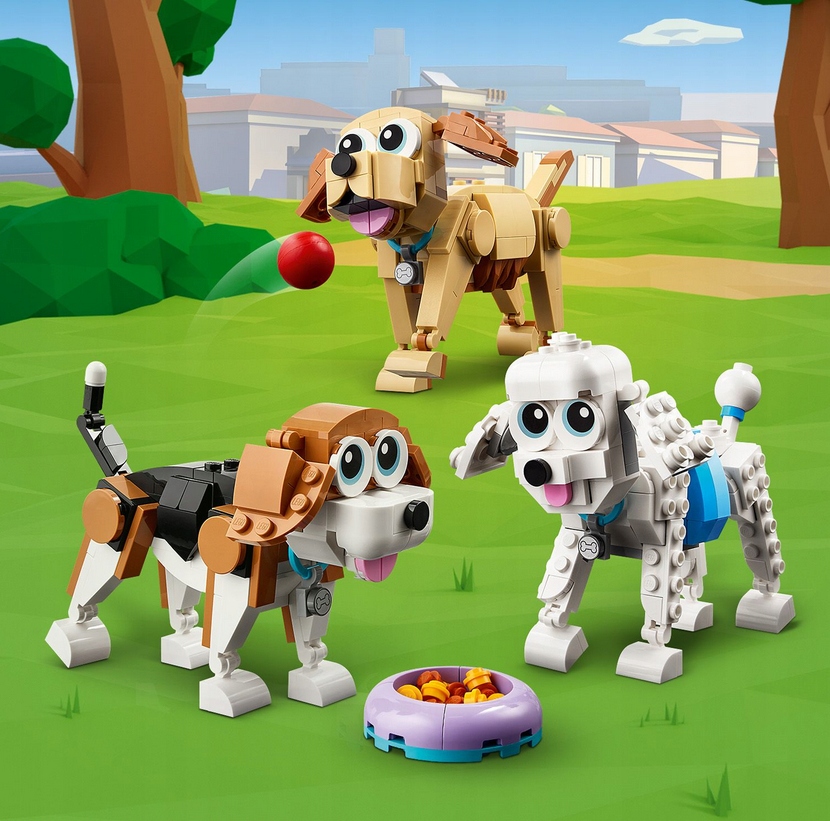 LEGO CREATOR UROCZE PSIAKI 3W1 PIESKI PSY KLOCKI ZESTAW DLA DZIECI 3 W 1 7+ Bohater brak