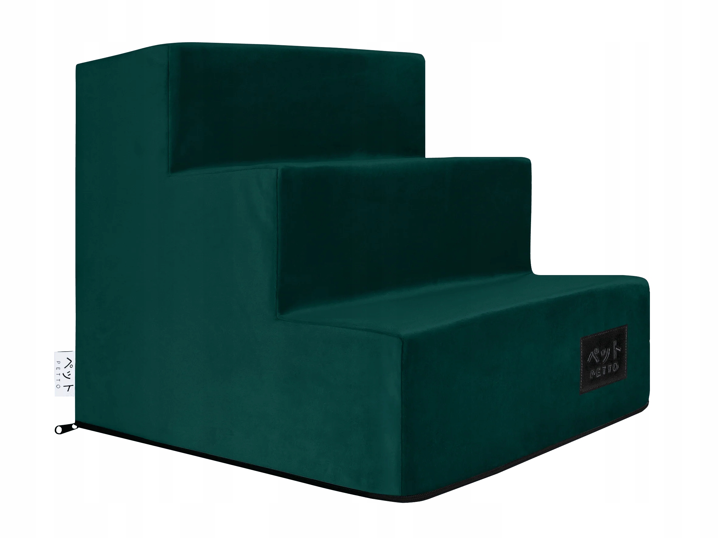 Levně Petto Takai 3 Velvet Schodky pro psa tmavě zelené