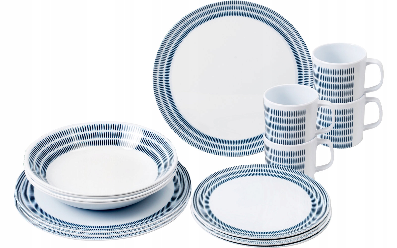 

Zestaw Obiadowy Melamina Brunner Bluebay 16 Szt