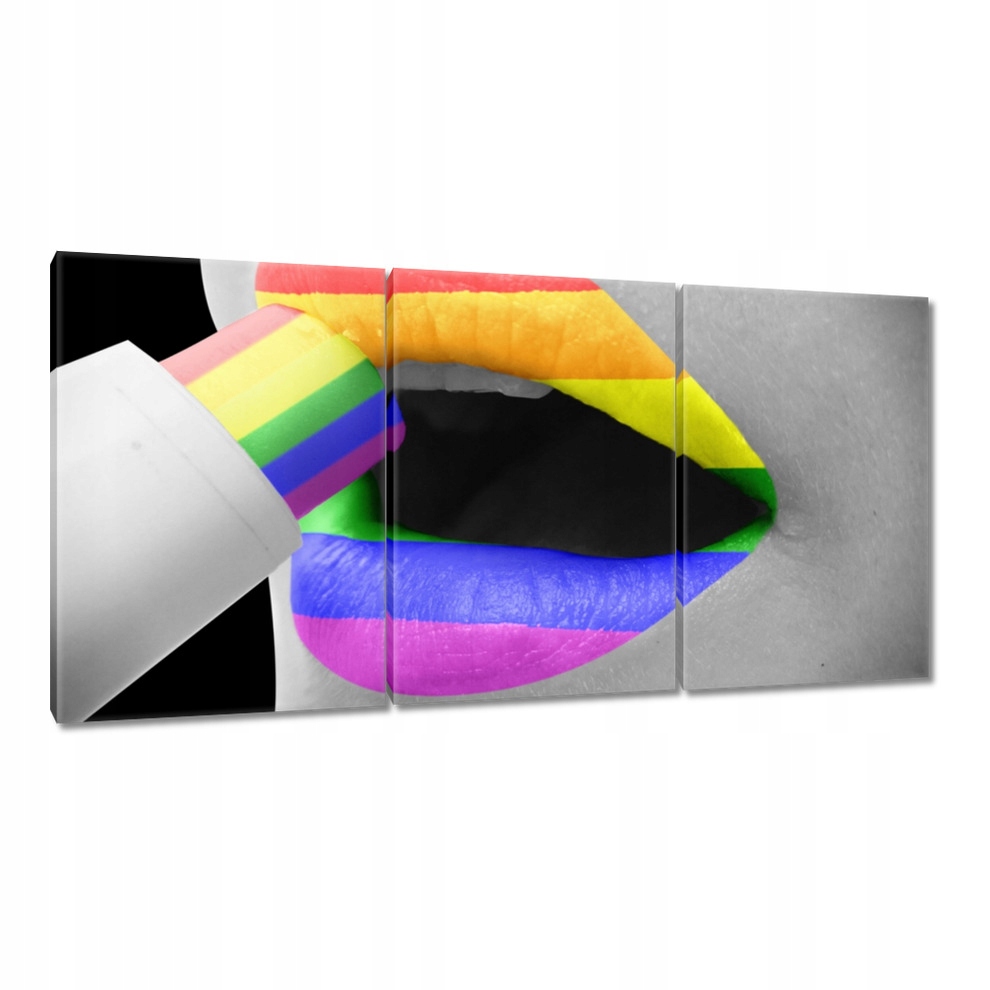 

Obrazy 120x60 Tęczowe usta