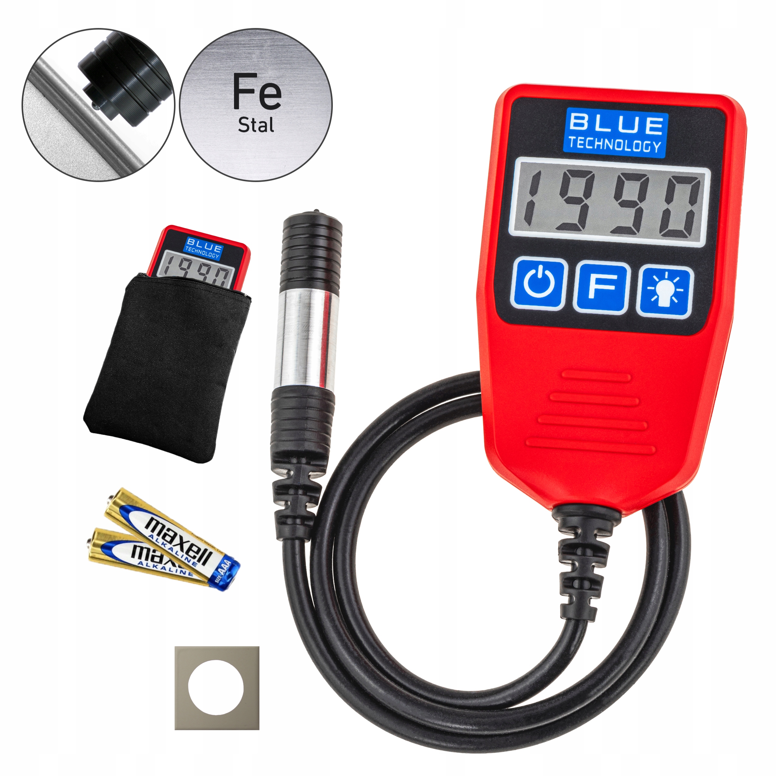 Měřič tloušťky laku Snímač Tester P-13-S-FE s kuličkovou sondou pro ocel