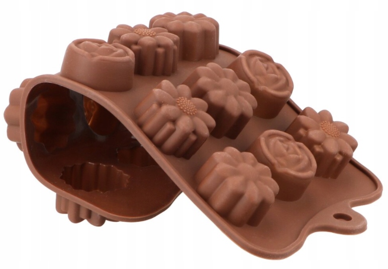 FORMA FOREMKA SILIKONOWA DO CZEKOLADY LODU PRALIN KWIATKI KWIATUSZKI Długość 20 cm