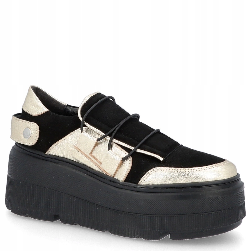 Tenisky na lehké podrážce Tymoteo R1001 Černo-zlaté 40