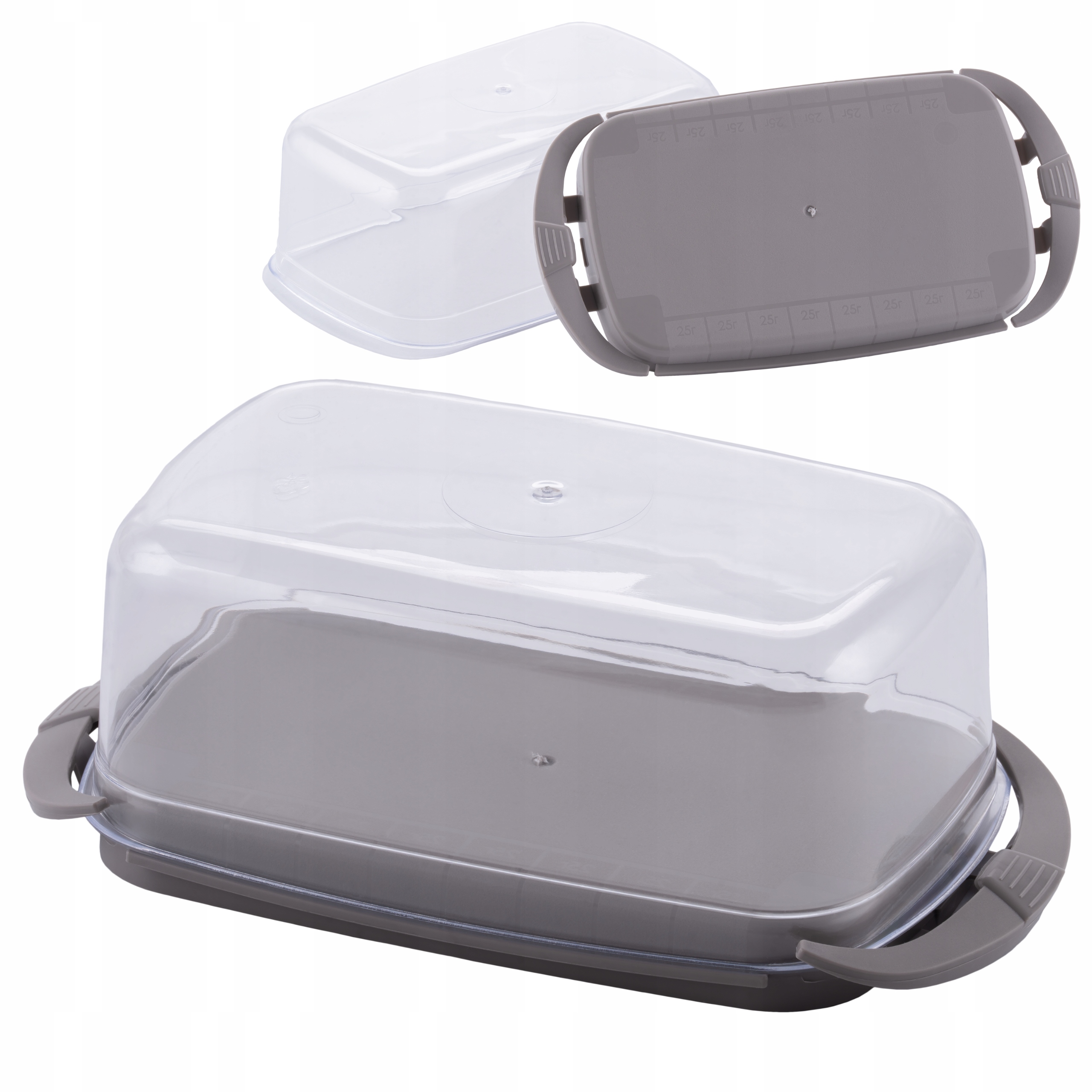 MASELNICA PLASTIKOWA POJEMNIK NA MASŁO Z POKRYWKĄ MASELNICZKA 17X9X6,5CM