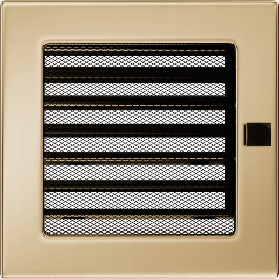 Krbová mřížka ventil. 17x17 Pozlacená žaluzie