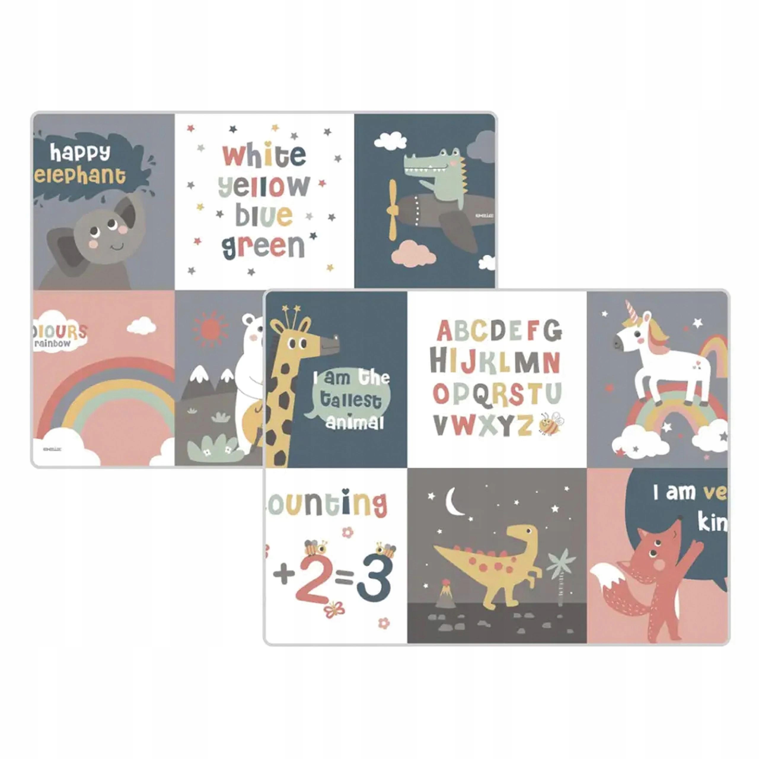 MATA PIANKOWA SKŁADANA DLA DZIECI DUŻA MATA EDUKACYJNA DLA NIEMOWLĄT150X200 Marka Pozostałe