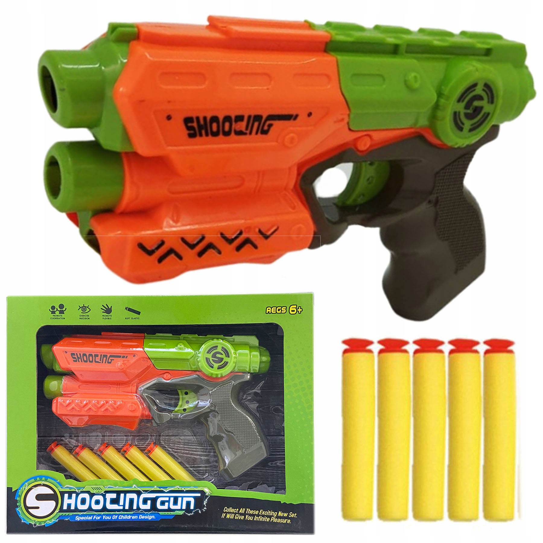 

Duży Pistolet Na Strzałki Piankowe + 5 Strzałek