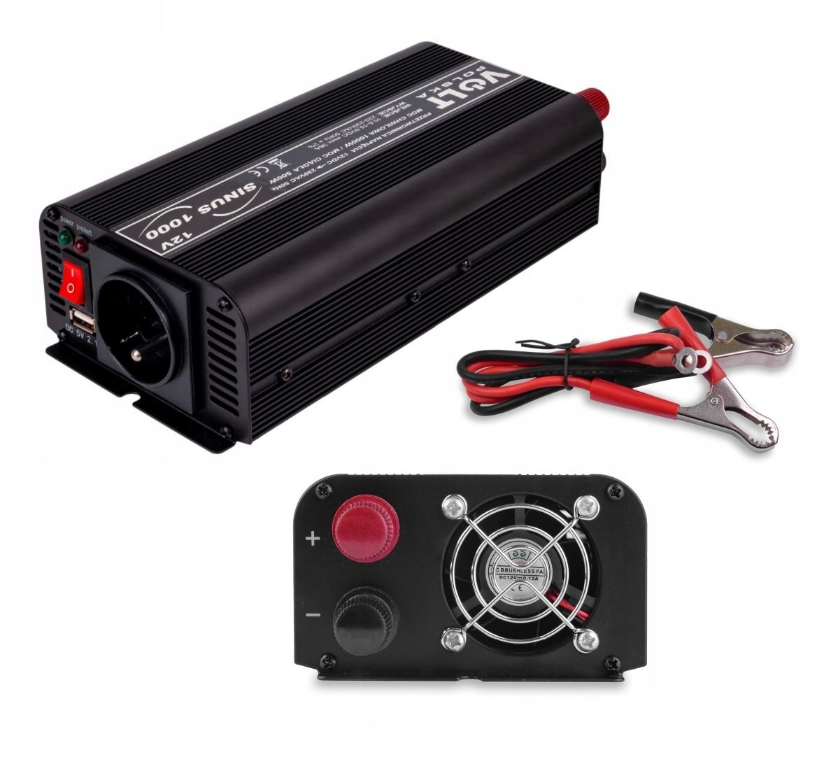 

Przetwornica 12 230V 500 1000W Sinus Usb