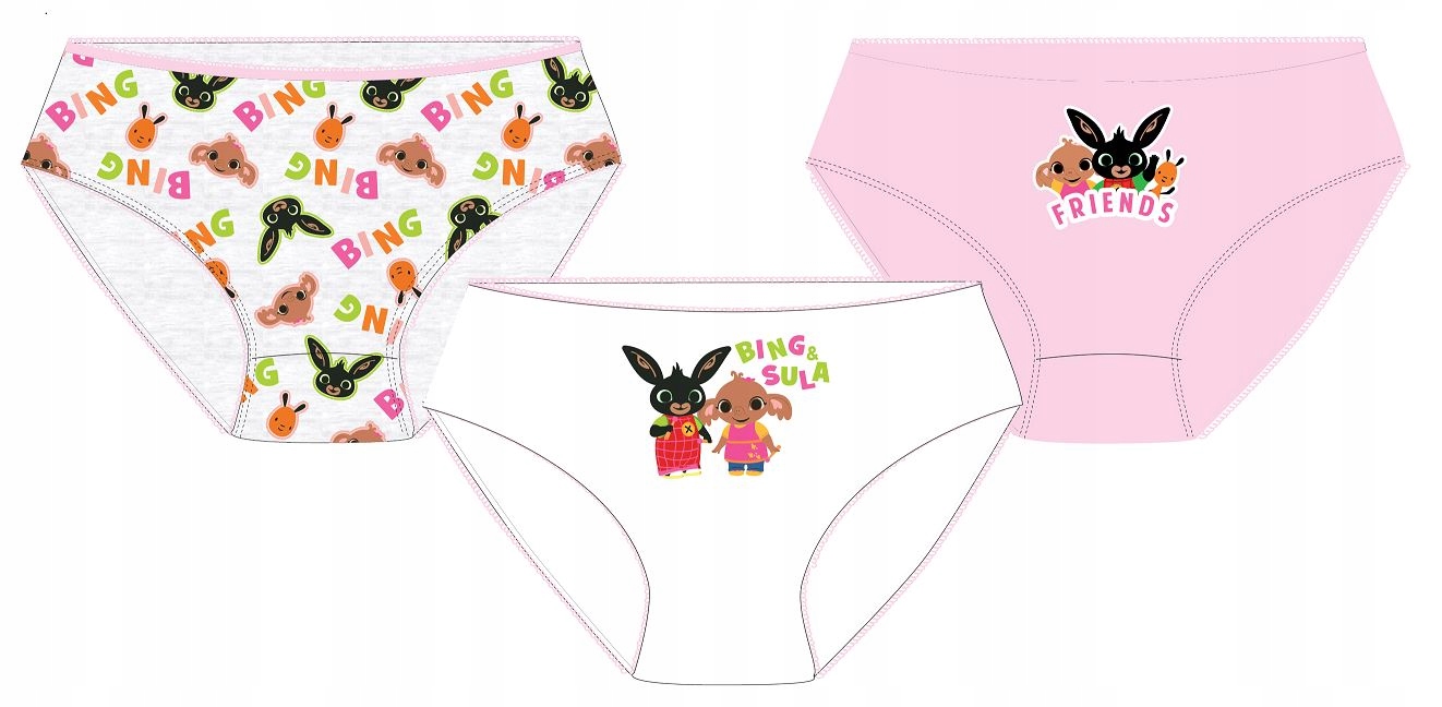 

Majtki dziewczęce Bing figi 3-pack 104/110