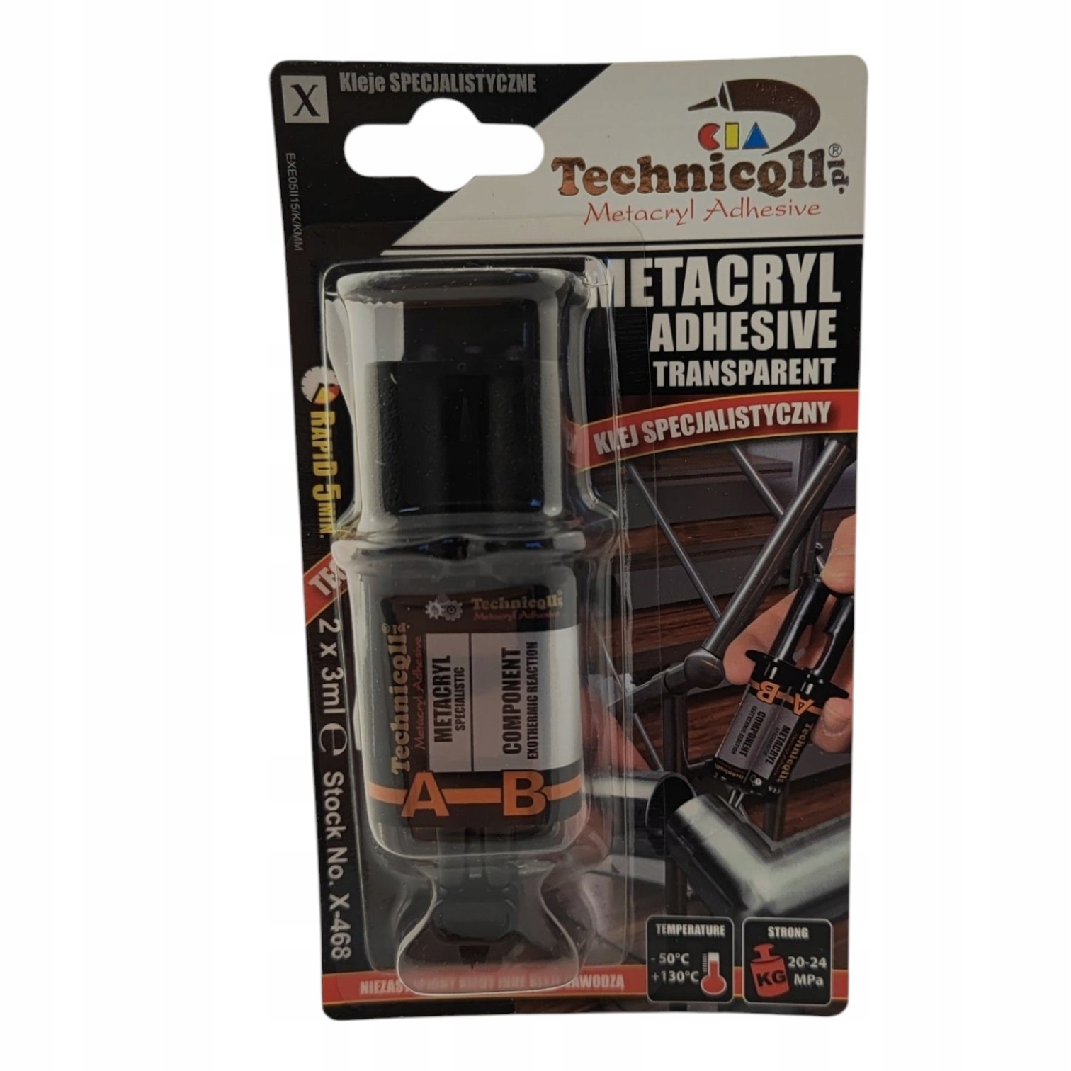 Klej Technicqll metakrylowy spawanie na zimno, szybki mocny 2x3 ml