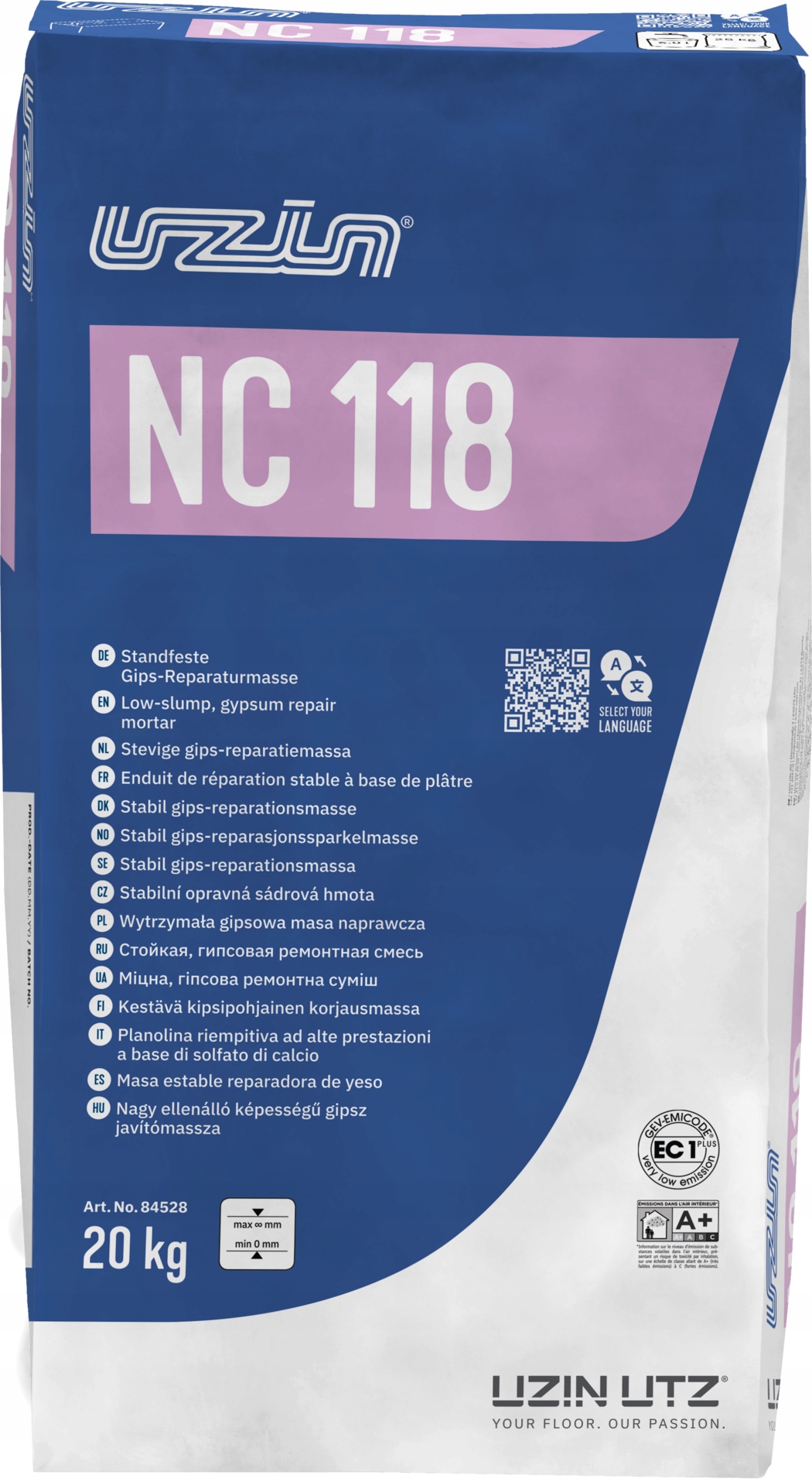 Uzin Nc 118 odolná sádrová opravná hmota