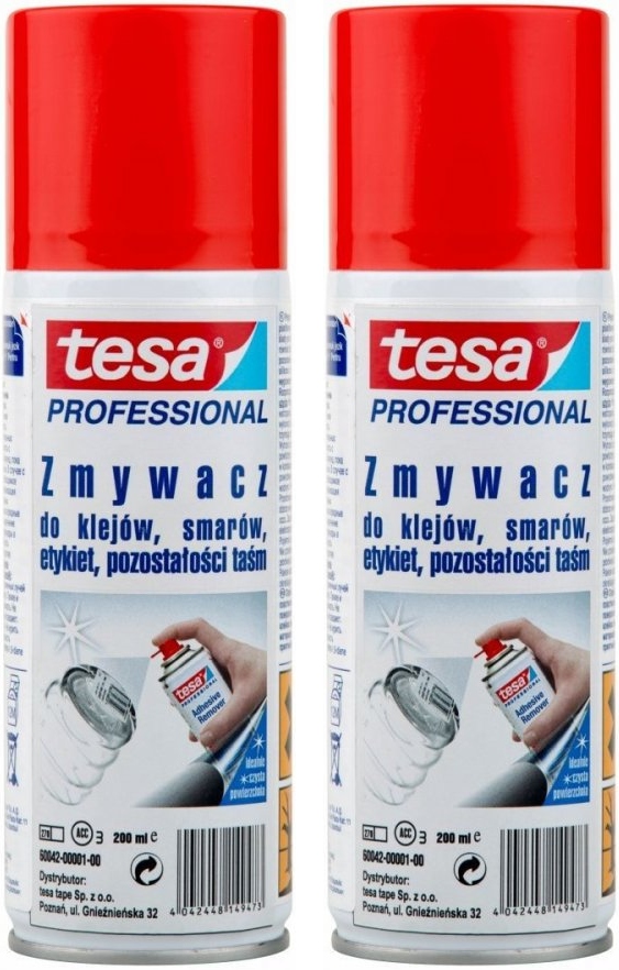 

Zmywacz klejów smarów etykiet taśm Tesa 200ml x2