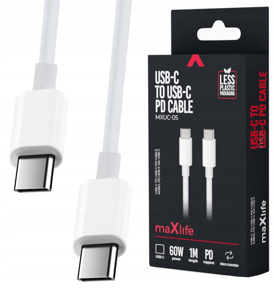 Szybki Kabel USB-C 1m PD 60W Przewód USB C do Telefonu Ładowarki Quick QC